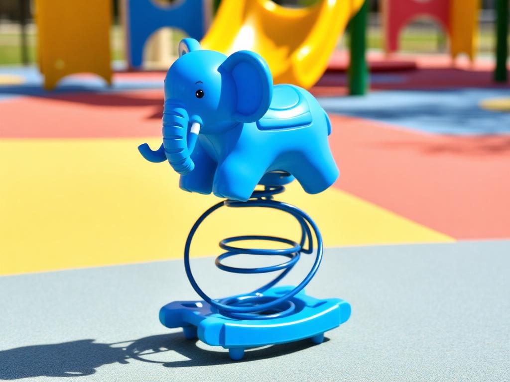 Blue Elephant Spring Rider