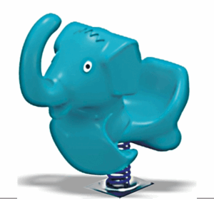 Blue Elephant Spring Rider